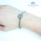 Personalised Photo / Text Engraved 'Alessa' Round Charm Bracelet FREE UK Postage