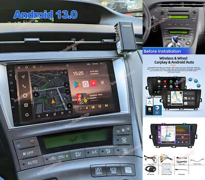  Android13 For Toyota Prius 2010-2015 Car Stereo Radio Apple Carplay GPS WIFI BT - Image 1 of 4