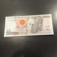 Brazil, 50000 (50,000) cruzeiros, ND (1992), P-234, UNC Luís da Câmara Cascudo