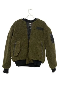 Superdry Unisex Energy Dystopia Bomber Jacket Size S M Green Full Zip Suburbia - Picture 1 of 12
