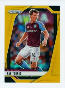2024-25 Pau Torres Panini Prizm Premier League Gold Aston Villa Soccer Card 6/10 - Picture 1 of 3