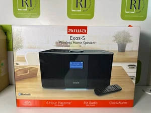 AIWA Exos 5 Wireless Speaker Unleash 40W FM Radio Uhr Wecker Wiederaufladbar USB C - Bild 1 von 6