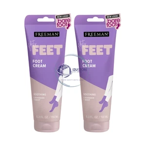2x Freeman Flirty Feet crema piedi lenitiva lavanda e menta 156 ml tacchi ruvidi secchi - Foto 1 di 7
