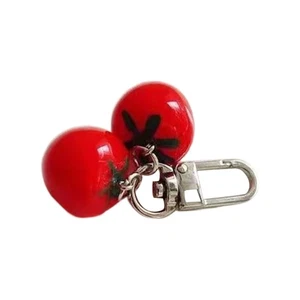 Mode Mini zwei Tomaten Schlüsselanhänger Anhänger Rucksack Dekoration Charm Schmuck - Bild 1 von 8