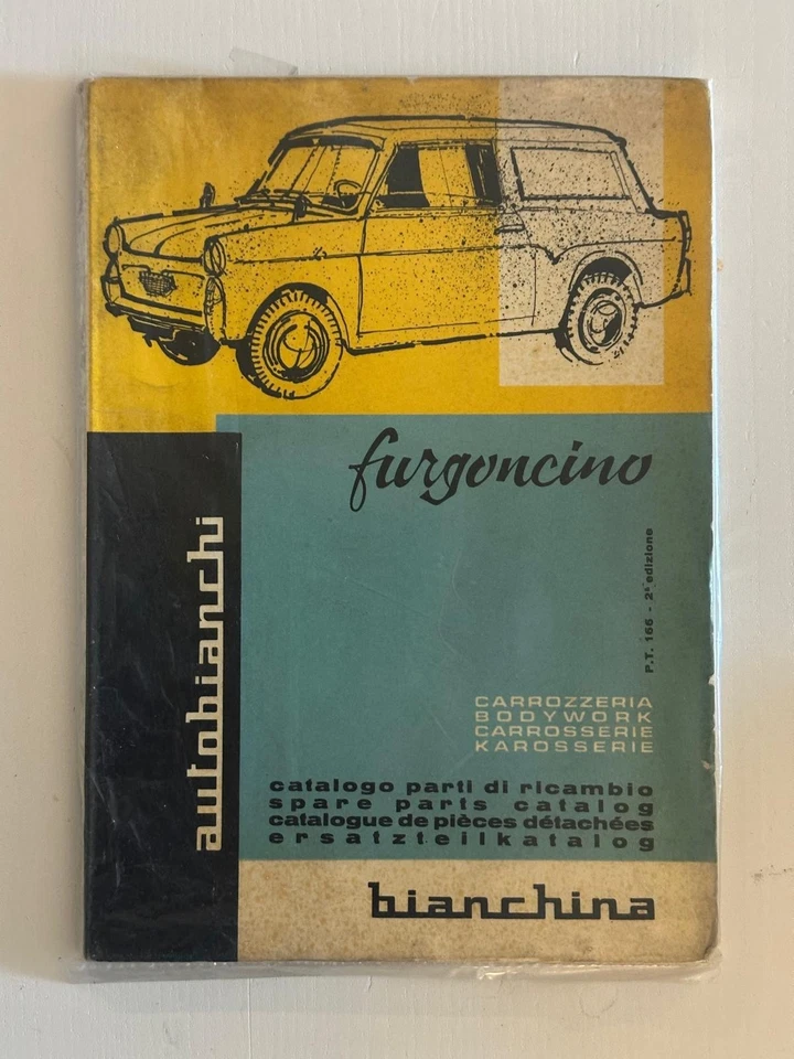 ORIGINALE!!! Catalogo parti di ricambi Autobianchi Bianchina Furgoncino - Immagine 1 di 1