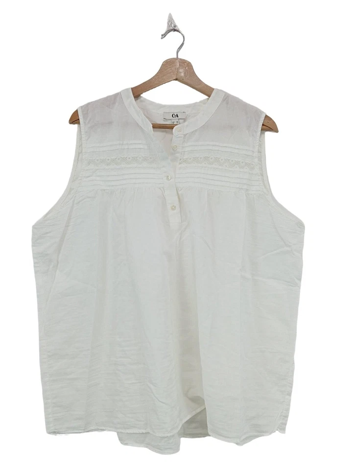 C&A Camicetta Donna Camicetta a blusa Taglia IT 52 bianco stile casual - Immagine 1 di 4