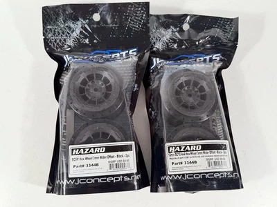 2x Pack JConcepts Hazard - SC10 / SC10 4x4 - 3mm Wider Off-Set - JCO3344B - Image 1 of 3