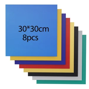 8pc 3mm Colorful Plywood 30x30cm - Perfect for Laser Cutting & Engraving - Picture 1 of 10