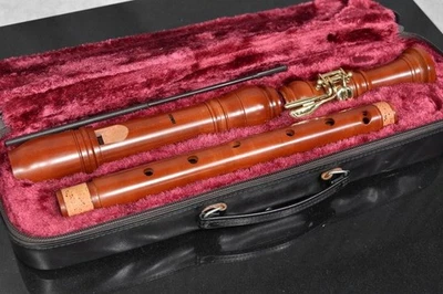 YAMAHA Wooden Tenor Recorder YRT-61M Used with Case - Image 1 of 4