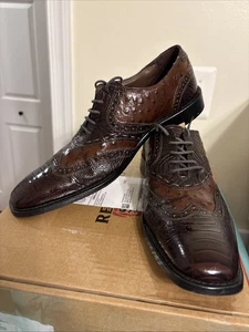 STACY ADAMS Herren Braun Schnürschuhe Oxford Schuhe Leder Obermaterial Größe 9 - Bild 1 von 7