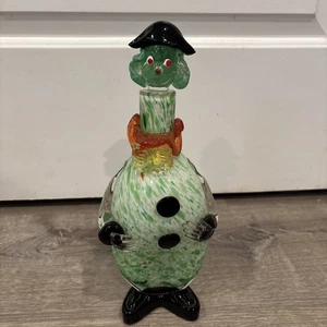 Vintage Murano mundgeblasene Kunst Glas Clown Karaffe groß - Bild 1 von 9