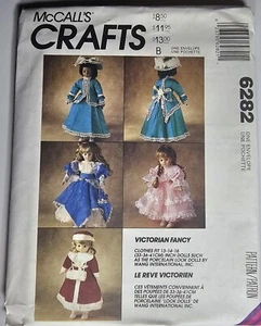 McCalls 6282 Victorian Fancy Pattern Doll Clothes VINTAGE 1992 Unused-C1 - Picture 1 of 3