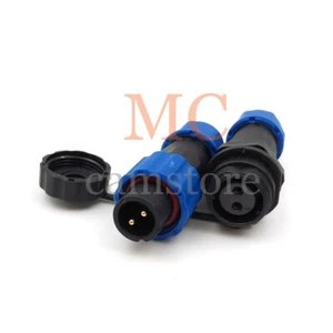 SD13, 2Pin Waterproof IP67 Connector, 2 wire Panel Mount Circuit Cable Connector - Picture 1 of 8