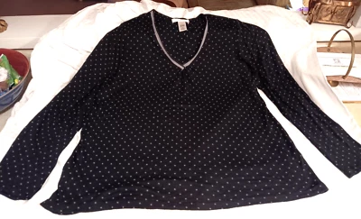 Long Sleeve Pajama Top by Ellen Tracy XXL - Image 1 of 3