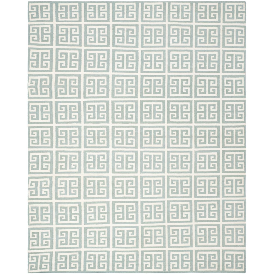 SAFAVIEH Dhurries DHU626A Handwoven Blue / Ivory Rug - Image 1 of 4