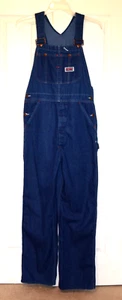 De colección Big Mac Azul Jean Denim Babero Carpintero Cintura Total 35" Entrepierna 32" Sin Ta - Imagen 1 de 18