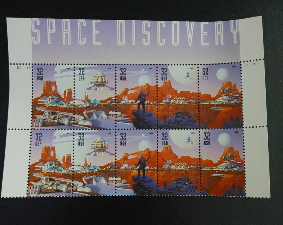 US Stamps SC#3238-3242 MNH Plate Block of 10. Space Discovery Moon Astronaut  - Image 1 of 2