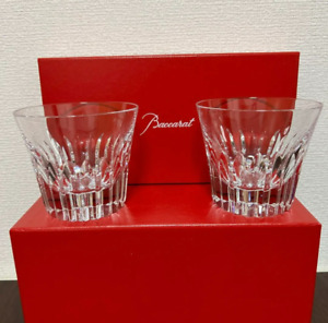 Baccarat Crysta Year Tumbler 2022 Crystal Rock Glass Set of 2 with Box pair