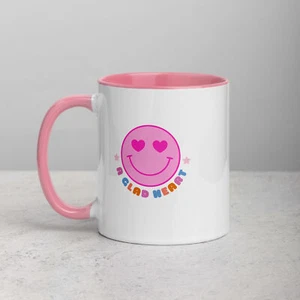 Cover Lover Coffee Mug Preppy Retro Faith Based Mug with Color Inside - Picture 1 of 5