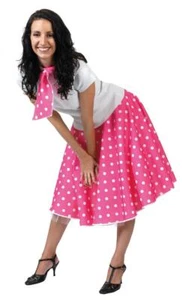 50s Pink Rock n' Roll Skirt One Size - Picture 1 of 1