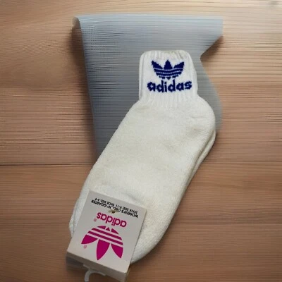Calcetines De Colección Trifolio Adidas Azul Real Orlon Mezcla Acrílico Años 80 9-11 Tobillo Nuevos de Lote Antiguo Foto 1 de 4