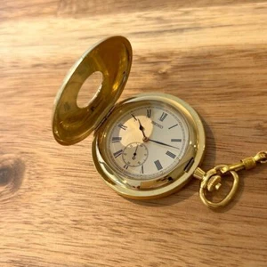 Seiko Pocket Watch 770088 7N07‐0020 Quartz Gold Tone Japan - Picture 1 of 7