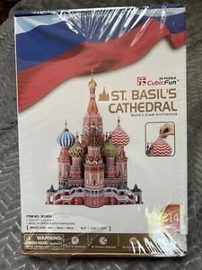 3d Puzzle CubicFun 214 Pcs St. Basil's Cathedral Russia Moscow Architecture  - Picture 1 of 3