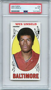 PSA 6 Wes Unseld 1969 Topps #56 RC Rookie Card HOF Baltimore/Washington Bullets