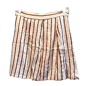 Tularosa Mini Skirt Womens Medium Ivory Brown Metallic Lined Revolve - Picture 1 of 11