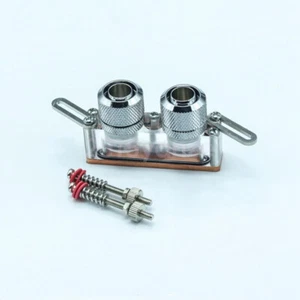 VGA/GPU/chipset mosfet water cooling block acrylic+cooper G1/4 6cm with fitting - Bild 1 von 3