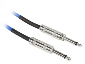 Rockville RCGT1.5BL 1.5' 1/4'' TS to 1/4'' TS Instrument Guitar Cable in Blue - Picture 1 of 2