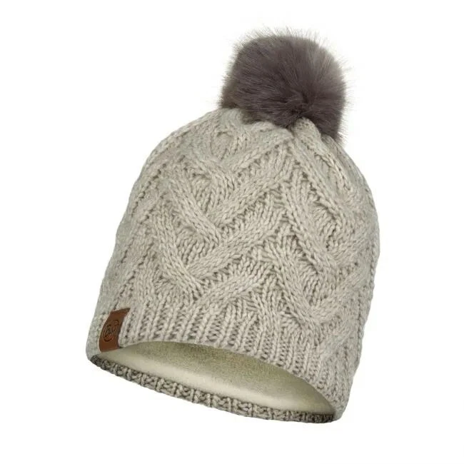 Buff - Caryn - Knitted & Polar Beanie Hat - Ecru - Image 1 of 1