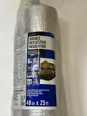 Novo Everbilt 48 pol. x 25 pés Isolamento reflexivo duplo, não tóxico, confiável - Imagem 1 de 4