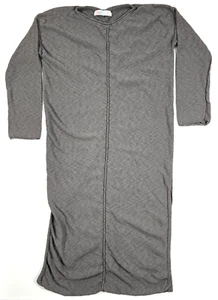 FREE PEOPLE FP BEACH TERRY COCOON MAXI DRESS SIDE SLIT Sz S OVERSIZED GRAY - Picture 1 of 12