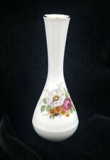 Oakley China Mini Vase Signed Rose Floral (Periwinkle) England EVC 4 inch