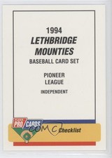 1994 Fleer ProCards Minor League Checklist Checklist Lethbridge Mounties #3897