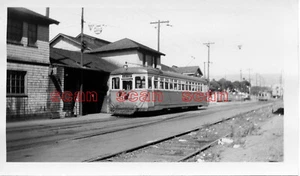 4D003A RP 1930s/40s EAST BAY TRANSIT COMPANY CAR #375 CENTRAL DIVISION CAR BARN - Imagen 1 de 2