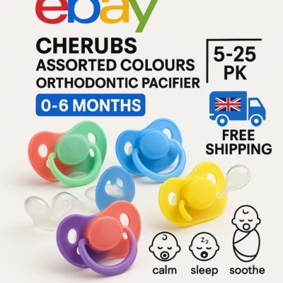 Cherubs verschiedene Farben kieferorthopädischer Schnuller 0-6 Monate Baby Schnuller - 5-25 Stück