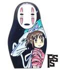 Spirit Girl Dragon and Ghost Face Anime Lapel Pin