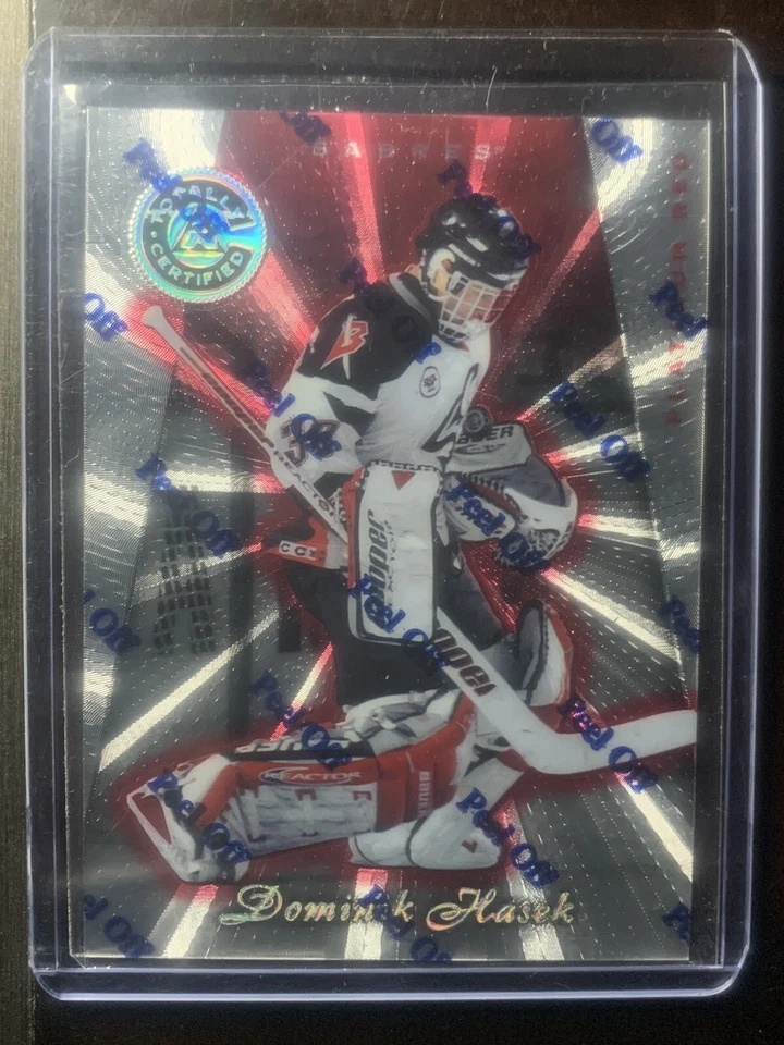 1997-98 Pinnacle Certified Platinum Red Hockey Card #1 Dominik Hasek /4299 HOF - Image 1 of 2