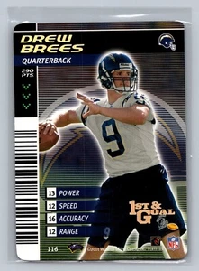 Drew Brees 2001 NFL Showdown 1st & Goal #116 Rookie Foil - Picture 1 of 2