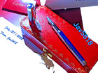 CARTIER PASHA FOUNTAIN PEN PLATINUM GOLD 18kt NIB LOGO C BLUE DIABOLO, ART,NEW,♛