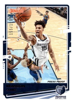 2020-21 Donruss Press Proof Purple #192 Brandon Clarke /199  - Image 1 of 2