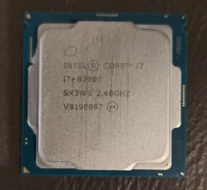Intel 8th Gen Core i7-8700T SR3WX 2.40GHz (Turbo 4.0GHz) 6-Core 12M LGA-1151 CPU - Photo 1/3