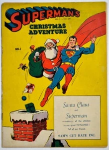 SUPERMAN'S CHRISTMAS ADVENTURE #1, 1940 Sam's Cut Rate Ed Superman 6 Back Cover - Picture 1 of 2