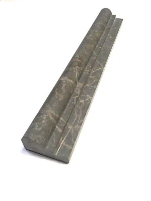 2X12 Marrón Ahumado Mármol Ogee Silla Riel Perfil Moldura Pared Borde Pieza Foto 1 de 3