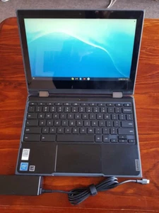Lenovo 300e Chromebook 2nd Gen Laptop 11.6"MTK MT8173C 4GBRAM 32GB eMMC USB-C - Picture 1 of 5