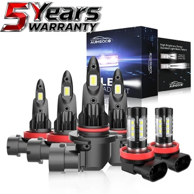 For Ford EcoSport 2018 2019 2020 LED Headlight 9005 H11 H11 Fog Light Bulbs Kit - Image 1 of 4