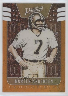 2020 Panini Prestige Old School Xtra Points Orange /25 Morten Andersen HOF - Image 1 of 2