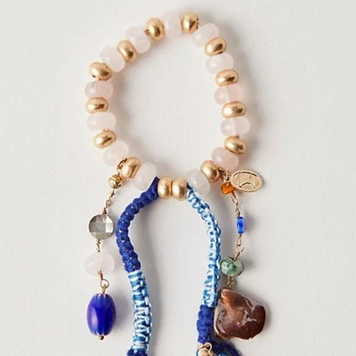 FREE PEOPLE x Ariana Ost goteando en el sol corbata/pulsera en rosa nueva sin etiquetas Foto 1 de 4